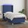 WOWONA Boxspringbett mit Matratze &amp; LED Blau 100x200 cm Stoff