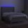 vidaXL Boxspringbett mit Matratze &amp; LED Hellgrau 140x200 cm Stoff