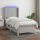 vidaXL Boxspringbett mit Matratze &amp; LED Hellgrau 90x200 cm Stoff