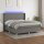 vidaXL Boxspringbett mit Matratze &amp; LED Dunkelgrau 180x200 cm Stoff