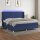 vidaXL Boxspringbett mit Matratze &amp; LED Blau 200x200 cm Stoff