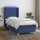 vidaXL Boxspringbett mit Matratze &amp; LED Blau 90x200 cm Stoff