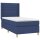 vidaXL Boxspringbett mit Matratze &amp; LED Blau 90x200 cm Stoff