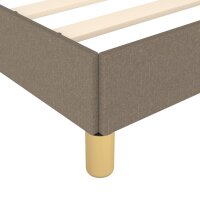 vidaXL Bettgestell mit Kopfteil Taupe 90x190 cm Stoff