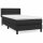 vidaXL Boxspringbett mit Matratze Schwarz 80x200 cm Kunstleder