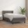 WOWONA Boxspringbett mit Matratze Grau 80x200 cm Kunstleder