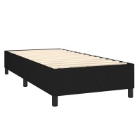 vidaXL Boxspringbett mit Matratze Schwarz 90x200 cm Stoff