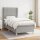 vidaXL Boxspringbett mit Matratze Hellgrau 90x200 cm Stoff