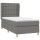 vidaXL Boxspringbett mit Matratze Dunkelgrau 80x200 cm Stoff