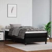 vidaXL Boxspringbett Schwarz 80x200 cm Kunstleder