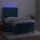 vidaXL Boxspringbett mit Matratze &amp; LED Dunkelblau 90x190 cm Samt