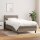 vidaXL Boxspringbett mit Matratze Taupe 100x200 cm Stoff