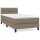 vidaXL Boxspringbett mit Matratze Taupe 100x200 cm Stoff