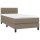 vidaXL Boxspringbett mit Matratze Taupe 100x200 cm Stoff