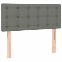 vidaXL Boxspringbett mit Matratze Dunkelgrau 90x190 cm Stoff