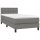 vidaXL Boxspringbett mit Matratze Dunkelgrau 90x190 cm Stoff