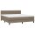 vidaXL Boxspringbett mit Matratze Taupe 160x200 cm Stoff