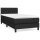 vidaXL Boxspringbett mit Matratze Schwarz 100x200 cm Stoff