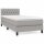 vidaXL Boxspringbett mit Matratze Hellgrau 100x200 cm Stoff