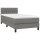 vidaXL Boxspringbett mit Matratze Dunkelgrau 100x200 cm Stoff