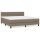 vidaXL Boxspringbett mit Matratze Taupe 160x200 cm Stoff