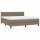 vidaXL Boxspringbett mit Matratze Taupe 160x200 cm Stoff