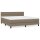 vidaXL Boxspringbett mit Matratze Taupe 180x200 cm Stoff