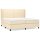 vidaXL Boxspringbett mit Matratze Creme 200x200 cm Stoff