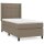 vidaXL Boxspringbett mit Matratze Taupe 80x200 cm Stoff