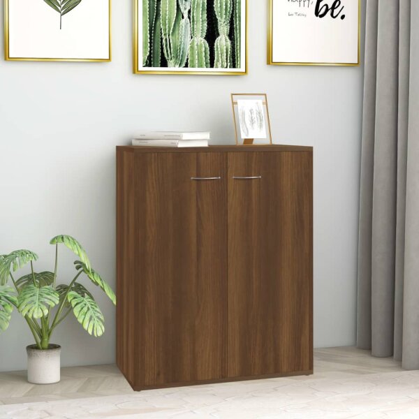 vidaXL Sideboard Braun Eichen-Optik 60x30x75 cm Holzwerkstoff