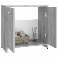 vidaXL Badezimmerschrank Grau Sonoma 60x33x60 cm Holzwerkstoff