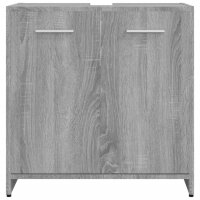 vidaXL Badezimmerschrank Grau Sonoma 60x33x60 cm Holzwerkstoff