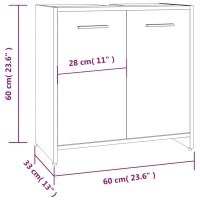 vidaXL Badezimmerschrank Grau Sonoma 60x33x60 cm Holzwerkstoff