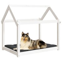 vidaXL Hundebett Wei&szlig; 101x70x90 cm Massivholz Kiefer