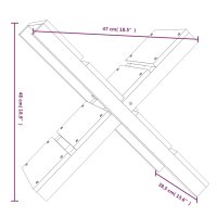 vidaXL Kaminholzhalter Grau 47x39,5x48 cm Massivholz Kiefer