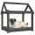 vidaXL Hundebett Grau 71x55x70 cm Massivholz Kiefer