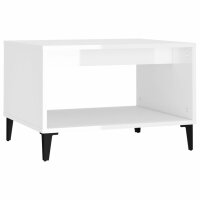 vidaXL Couchtisch Hochglanz-Weiß 60x50x40 cm...