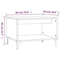 vidaXL Couchtisch Hochglanz-Wei&szlig; 60x50x40 cm Holzwerkstoff