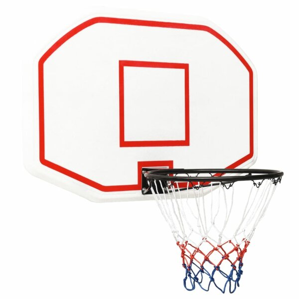 vidaXL Basketballkorb Wei&szlig; 109x71x3 cm Polyethylen