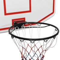 vidaXL Basketballkorb Wei&szlig; 109x71x3 cm Polyethylen