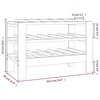 vidaXL Weinregal 61,5x30x42 cm Massivholz Kiefer