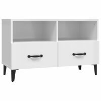 vidaXL TV-Schrank Hochglanz-Wei&szlig; 80x36x50 cm Holzwerkstoff