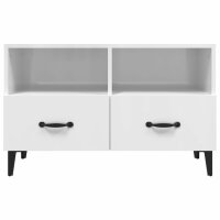 vidaXL TV-Schrank Hochglanz-Wei&szlig; 80x36x50 cm Holzwerkstoff