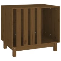 vidaXL Hundehütte Honigbraun 70x50x62 cm Massivholz...