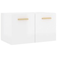 vidaXL Wandschrank Hochglanz-Wei&szlig; 60x36,5x35 cm Holzwerkstoff