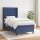 vidaXL Boxspringbett mit Matratze Blau 90x190 cm Stoff