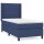 vidaXL Boxspringbett mit Matratze Blau 90x190 cm Stoff