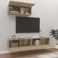 vidaXL 3-tlg. TV-Schrank-Set Sonoma-Eiche Holzwerkstoff