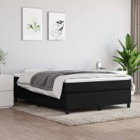 vidaXL Boxspringbett Schwarz 140x200 cm Stoff