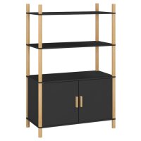 vidaXL Highboard Schwarz 80x40x121 cm Holzwerkstoff